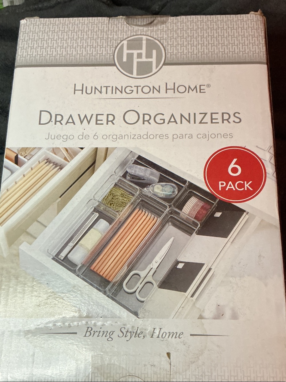 Huntington Home Gray Drawer Organizers Set - 6 Pack